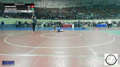 76 lbs Quarterfinal - Raiden Johns, Collinsville Cardinal Youth Wrestling vs William Craig, Stillwater Wrestling