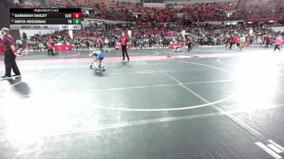 85 lbs Cons. Round 2 - Samarah Dailey, Askren Wrestling Academy vs Ariya Krogman, Prairie Wrestling