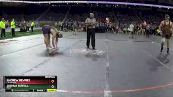 D1-285 lbs Semifinal - Joshua Terrill, Holt vs Andrew Devries, Caledonia