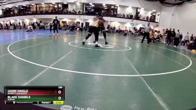 285 lbs Quarterfinal - Blake Daniels, Adrian vs Jasiri Dingle, Averett University