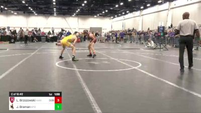 125 lbs C Of 16 #2 - Logan Brzozowski, Harvard vs Jack Braman, Wyoming