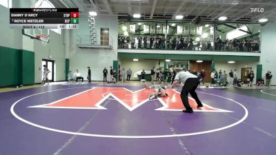 113 lbs Champ. Round 1 - Danny D`Arcy, St. Benedict`s Prep vs Royce Wetzler, Benedictine College Prep