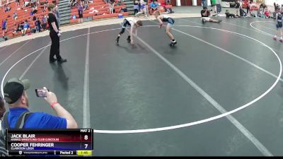 74 lbs Round 2 - Jack Blair, Hawks Wrestling Club (Lincoln) vs Cooper Fehringer, Clarkson Leigh