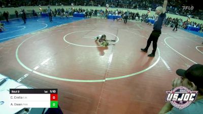 57 lbs Round Of 16 - Chloe Crelia, Elgin Wrestling vs Abby Owen, Perry Wrestling Academy