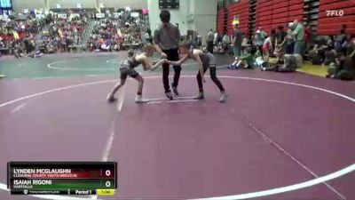 85 lbs Cons. Round 2 - Lynden McGlaughn, Cleburne County Youth Wrestlin vs Isaiah Rigoni, Hartselle