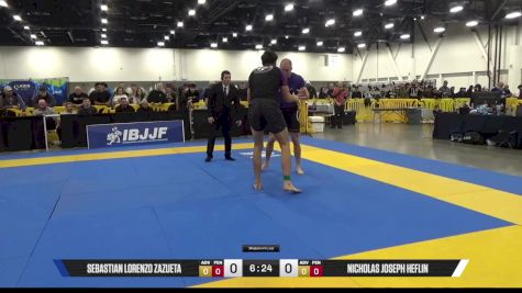 Nicholas Joseph Heflin vs Sebastian Lorenzo Zazueta 2025 World IBJJF Jiu-Jitsu No-Gi Championship