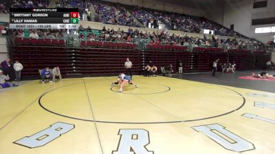 135 lbs Quarterfinal - Brittany Gordon, Abbeville vs Lilly Hamas, Cane Bay