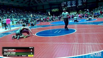 4A-120 lbs Quarterfinal - Olliver Webb, Southeast Whitfield vs Colt Mitchell, Central (Carroll)