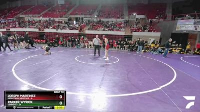 120 lbs Quarters & 1st Wb (16 Team) - Joesph Martinez, Midlothian Heritage vs Parker Wyrick, Lubbock