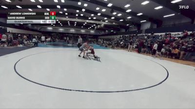 141 lbs Quarterfinal - Andrew Loniewski, Muhlenberg vs David Burks, Shenandoah