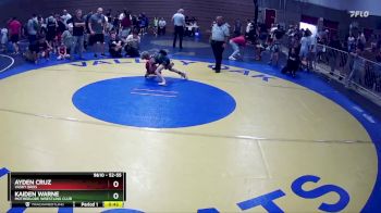 52-55 lbs Semifinal - Kaiden Warne, Motherlode Wrestling Club vs Ayden Cruz, Vasky Bros