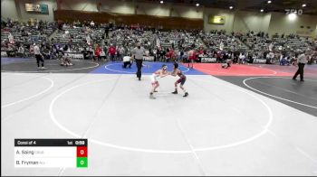 65 lbs Consi Of 4 - Aven Saing, Crusader Wrestling vs Bryson Fryman, All-Phase WC