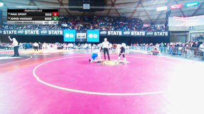 Boys 1B/2B 190 Cons. Round 1 - Jorge Vasquez, Manson vs Paul Stout, Almira Coulee Hartline