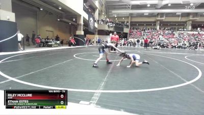 73 lbs Cons. Round 1 - Ethan Estes, Greater Heights Wrestling vs Riley Mcclure, Raw