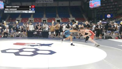 113 lbs Cons. Sub-rd Of 16 - Brody Compau, Michigan vs Abel Vasquez, California