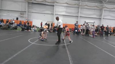 64 lbs Round 5 (6 Team) - Allie Zieminick, Lady Warriors United Gold vs Luna Haugen, PA West Black