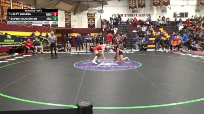 130 lbs Cons. Semi - Haley Smarsh, Moon High School vs Sophia Slaughter, Orange County HS