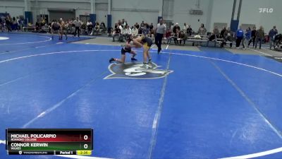 133 lbs Quarterfinal - Connor Kerwin, Wilkes vs Michael Policarpio, Roanoke College