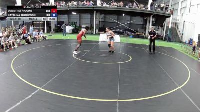 140 lbs Demetria Higgins, Missouri Red vs Katalina Thompson, Michigan Blue