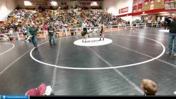 98 lbs Cons. Round 2 - Trenton Oakley, Lander Middle School vs Brayden Benander, Powell Middle School