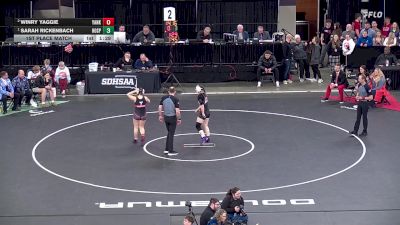 145 lbs 1st Place Match - Sarah Rickenbach, Hot Springs vs Winry Yaggie, Yankton