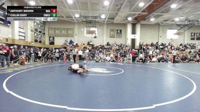 190 lbs Quarterfinal - Anthony Brown, Wayland vs Collin Eddy, Franklin County