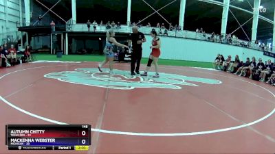 148 lbs Placement Matches (8 Team) - Autumn Chitty, Texas Red vs Mackenna Webster, Michigan