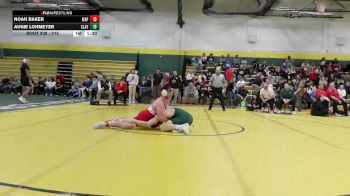 215 lbs Champ. Round 1 - Augie Lohmeyer, Clay vs Noah Baker, Wapakoneta High School