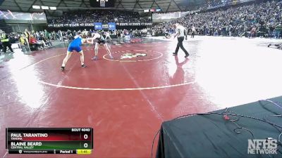 4A 132 lbs Champ. Round 1 - Paul Tarantino, Tahoma vs Blaine Beard, Central Valley