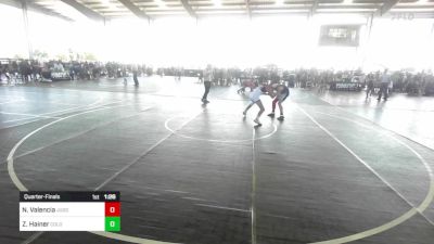 123 lbs Quarterfinal - Nickolas Valencia, Juggernaut WC vs Zackery Hainer, Colorado Bad Boys