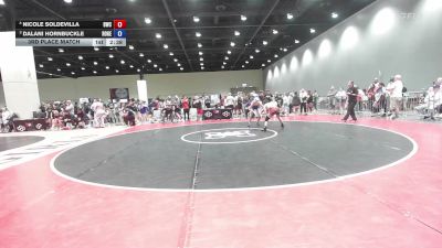 110 lbs 3rd Place Match - Nicole Soldevilla, Borger Wrestling Club vs Dalani Hornbuckle, Rogers