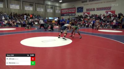 145 lbs Consi Of 32 #2 - Michael Olivas, Golden Valley (Bakersfield) vs Atzel Moreno, Dinuba