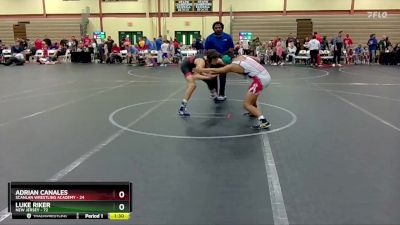 120 lbs Quarterfinal - Luke Riker, New Jersey vs Adrian Canales, Scanlan Wrestling Academy