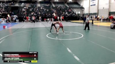 125 lbs Cons. Round 2 - Julian Metzger, Northeastern Junior College vs Marco Romero, Colorado School Of Mines