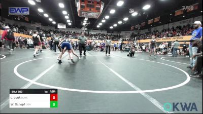 98 lbs Rr Rnd 5 - Cayden Cook, Deer Creek Wrestling Club vs Weston Schopf, Lions Wrestling Academy