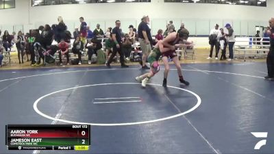 112 lbs Cons. Round 4 - Jameson East, Comstock Park WC vs Aaron York, Buchanan WC