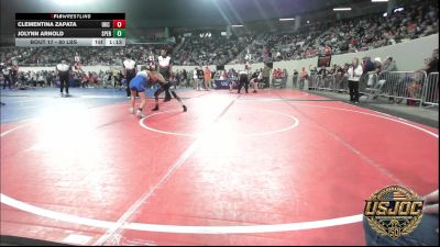 80 lbs Quarterfinal - Clementina Zapata, OKC Saints Wrestling vs Jolynn Arnold, Sperry Wrestling Club