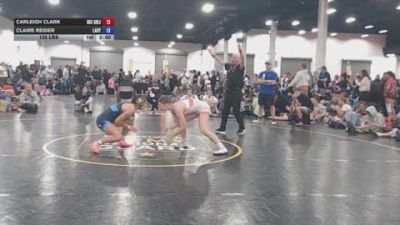 135 lbs 7th Place - Carleigh Clark, Okie Girls - GK12E vs Claire Reider, Lady Assassins - GK12E