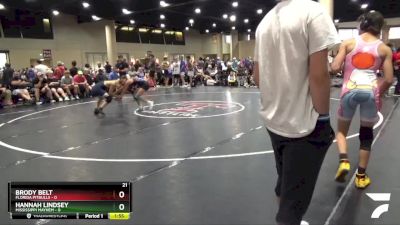 106 lbs Round 4 (6 Team) - Brody Belt, Florida Pitbulls vs Hannah Lindsey, Mississippi Mayhem