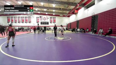 124 lbs Semis (4 Team) - Yuning Tian, Santa Ana College vs Alina Hernandez, Bakersfield College