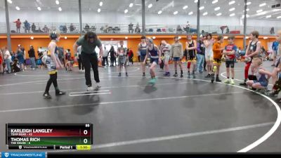 85 lbs Round 1 (4 Team) - Karleigh Langley, Team Bear vs Thomas Rich, The House