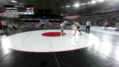 Boys 4A 215 lbs 5th Place Match - Jarrett Peck, Kamiakin vs Emet Ordway, Battle Ground