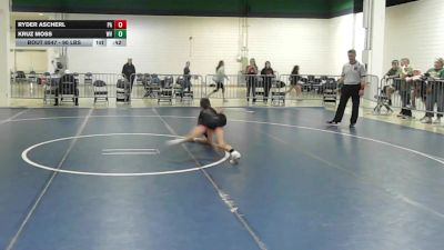 90 lbs 7th Place - Ryder Ascherl, PA vs Kruz Moss, WV