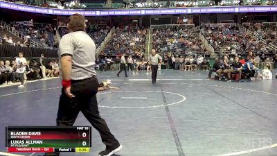 2A 132 lbs Cons. Round 1 - Lukas Allman, Mt Pleasant vs Bladen Davis, South Lenoir