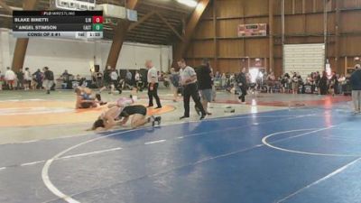 125 lbs Consi Of 8 #1 - Blake Binetti, Sjr vs Angel Stimson, East Lyme