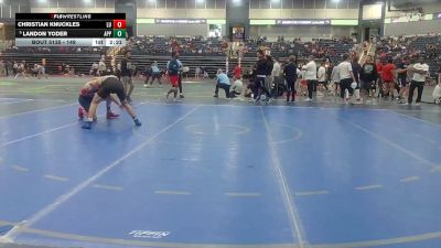 149 lbs Champ. Round 2 - Landon Yoder, Apprentice School vs Christian Knuckles, Liberty U