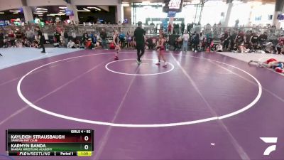 92 lbs Quarterfinal - Kayleigh Strausbaugh, Spartan Mat Club vs Karmyn Banda, Bandas Wrestling Academy