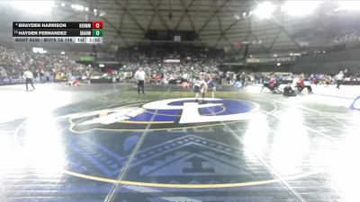 Boys 3A 106 lbs Champ. Round 3 - Hayden Fernandez, Gig Harbor vs Brayden Harrison, Hermiston
