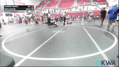 58 lbs Consi Of 4 - Xander Cermak, Perry Wrestling Academy vs Beau Bloyed, Carl Albert