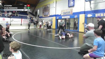 88 lbs Consolation - JP Cooper, Bristow Elementary Wrestling Club vs Xylin Pennington, Henryetta Knights Wrestling Club